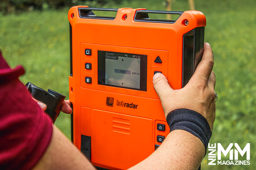 a photo of the LabRadar Chronograph in use