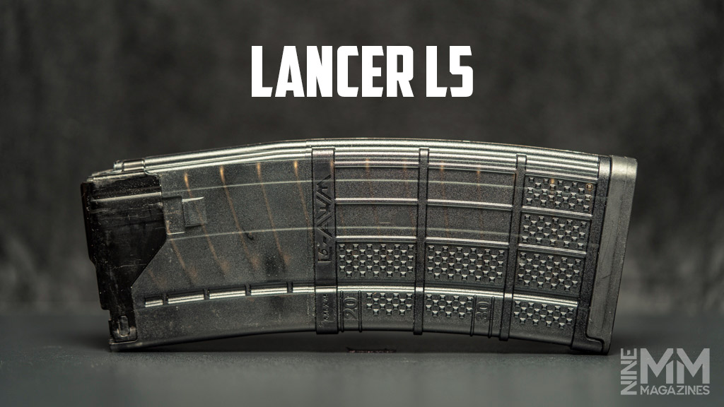 a photo of the lancer L5 used in AR-15 magazine test