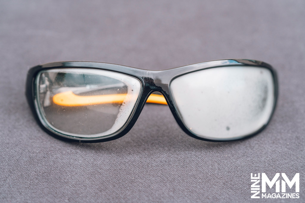 a photo of a pair of safety glasses