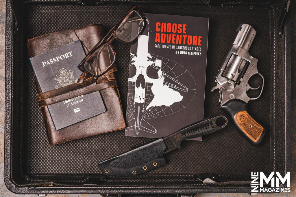 a photo of Greg Ellifritz book choose adventure, safe travel in dangerous places 