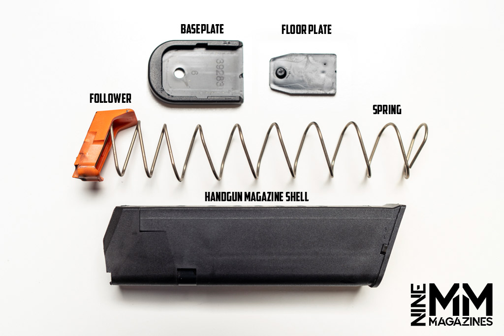 a photo showing the parts of a gun magazine