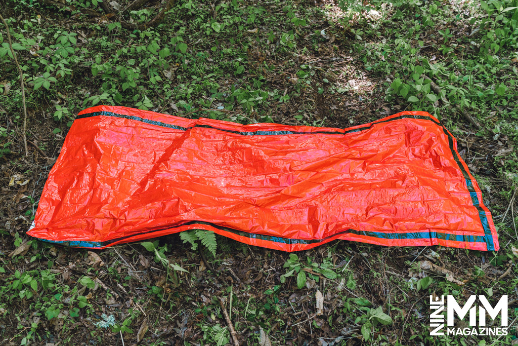 a photo of an emergency survival sleeping bag