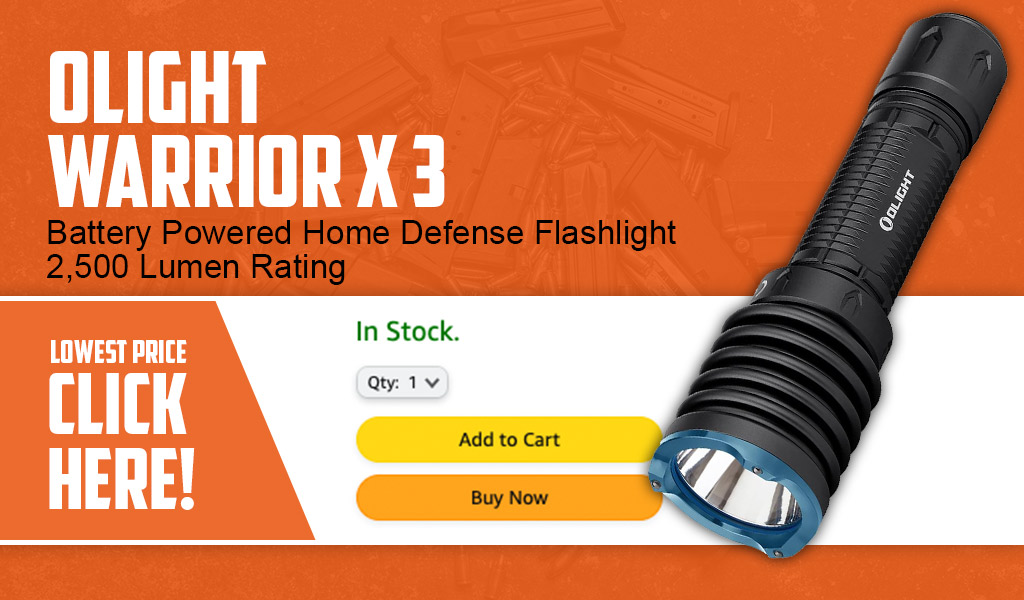 a listing for a Olight Warrior X3 flashlight