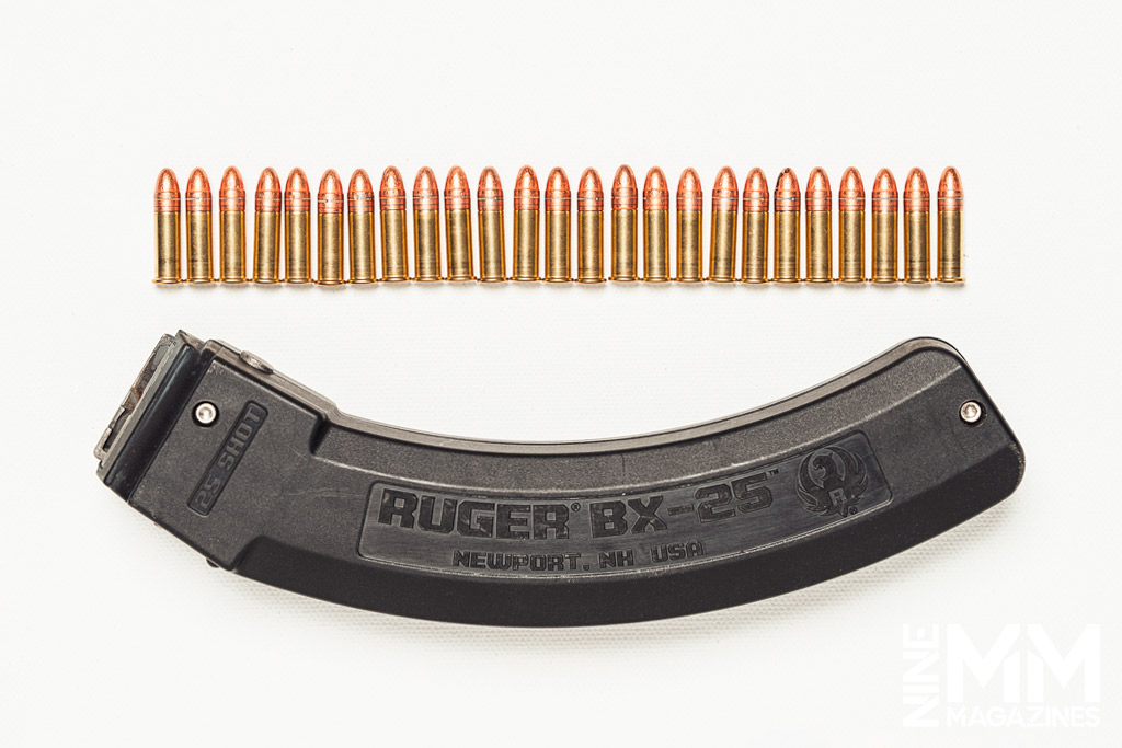 a photo of a box magazine for a semi auto rifle