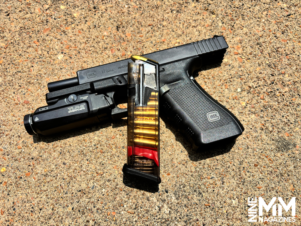 a photo of a glock 17 with a magazine