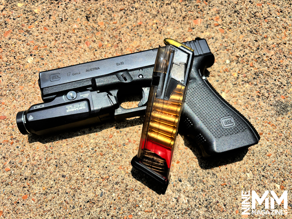 a photo of the ETS Omega magazine for the Glock 17